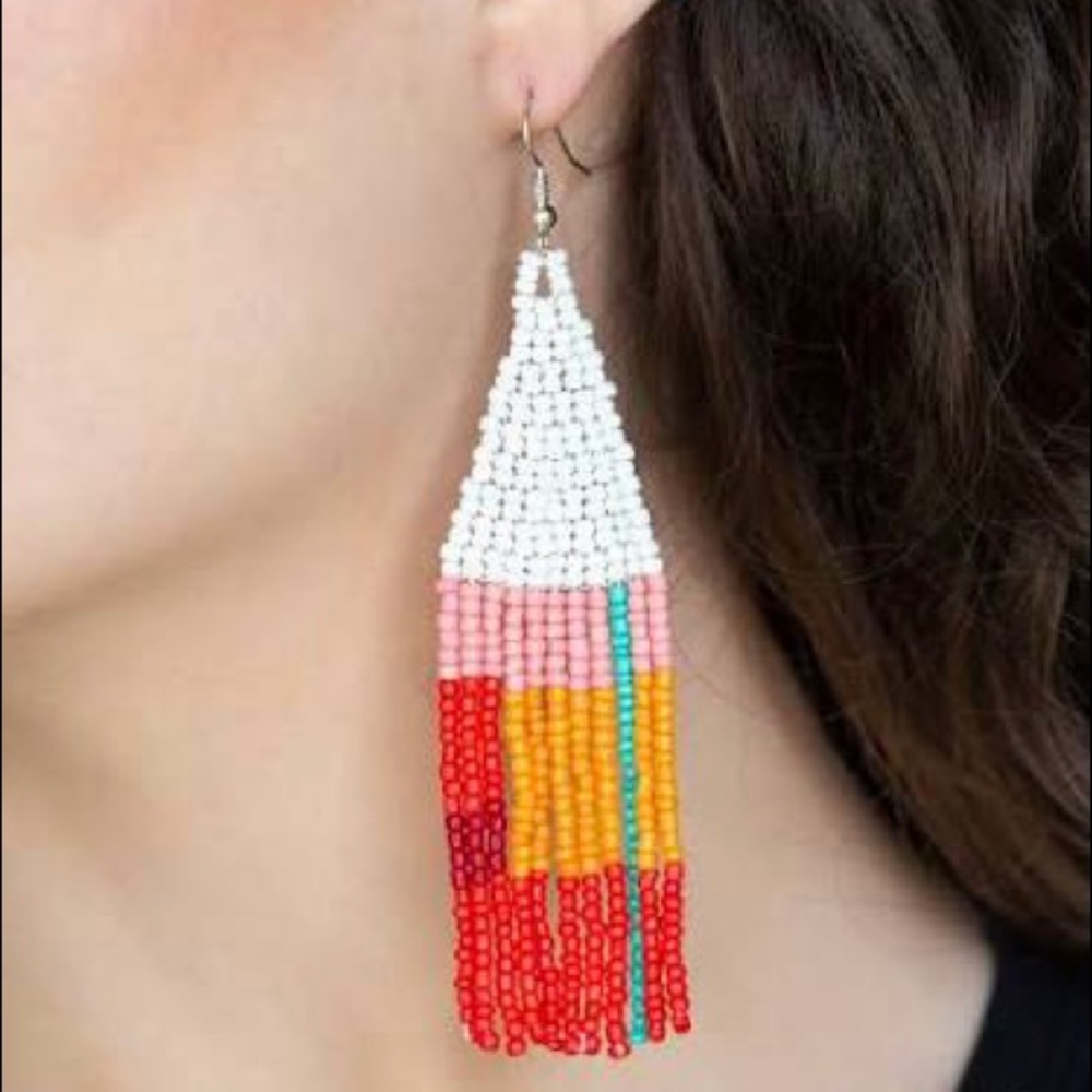 NEW with Tags. Boho Seed Bead earrings.